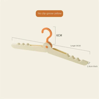 MOD 32 Clips Folding Clothes Dryer Hanger Windproof Socks Underwear Drying Rack Household Children Adults Storage Laundry Rack Orange NoClip / CHINA