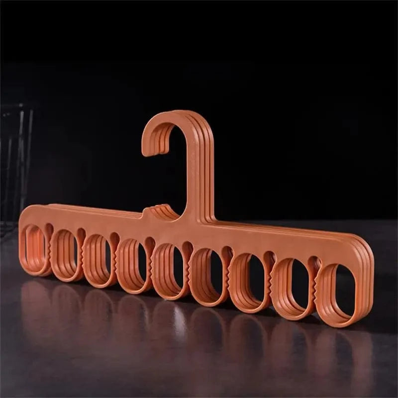 MOD 32 Clips Folding Clothes Dryer Hanger Windproof Socks Underwear Drying Rack Household Children Adults Storage Laundry Rack Orange 9Hole / CHINA