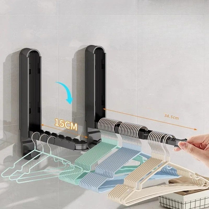 Petit portant vêtement pliable et rétractable Gris