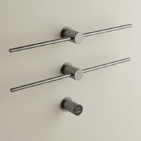 Petit Sèche Serviette Électrique Encastré - 76W Gris Anthracite Aeraly