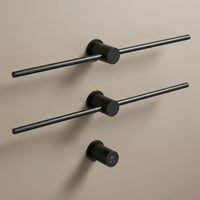 Petit Sèche Serviette Électrique Encastré - 76W Noir Mat Aeraly