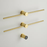 Petit Sèche Serviette Électrique Encastré - 76W Or Brossé Aeraly
