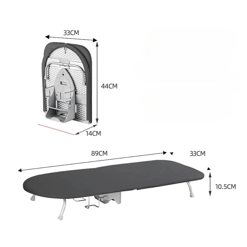 Petite table à repasser compacte et pliable Gris foncé