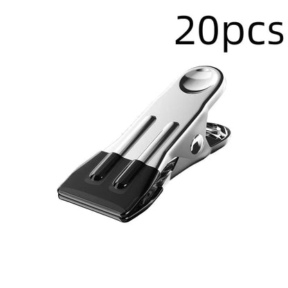 Pince à linge inoxydable | avec revêtement silicone antidérapant 20PCS