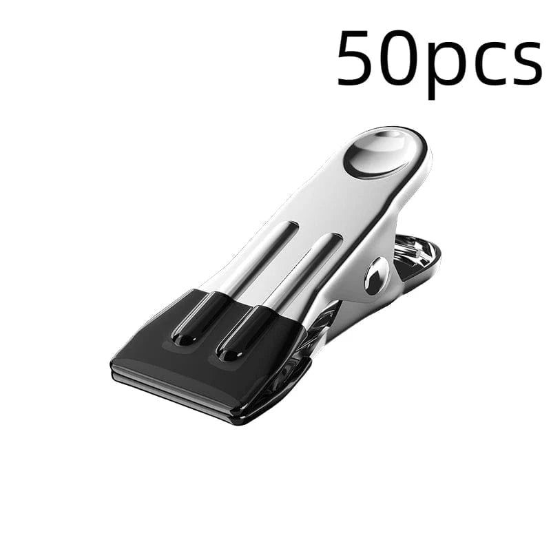 Pince à linge inoxydable | avec revêtement silicone antidérapant 50PCS