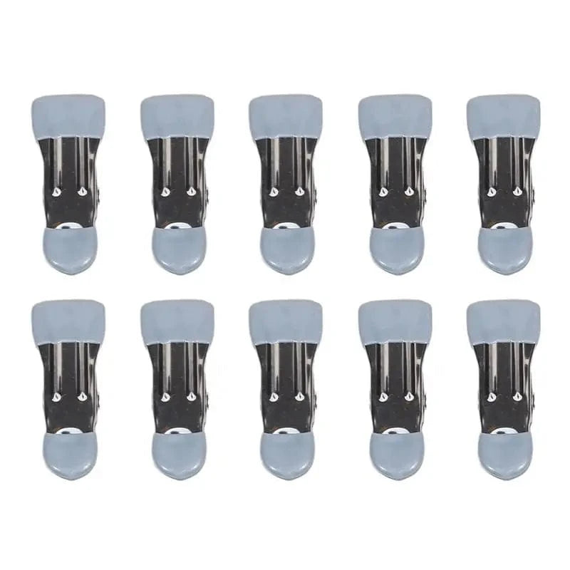 Pince en métal colorée en acier inoxydable avec revêtement silicone (trouver un autre mot cles) Gris