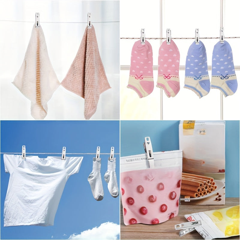 Pinces à linge inoxydables robustes - Séchage facile et sécurisé (20 PCS) - Aéraly