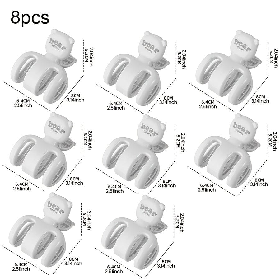 MOD 2/4/6/8pcs Large Windproof Clip, Strong Windproof Quilt Clip, Durable PP Material, Beach Towel Clip, Beach Chair Plastic Clip, Cruise Chair, Heavy Duty Clothes Fixing Hanger, Clothes Pins 8pcs / White