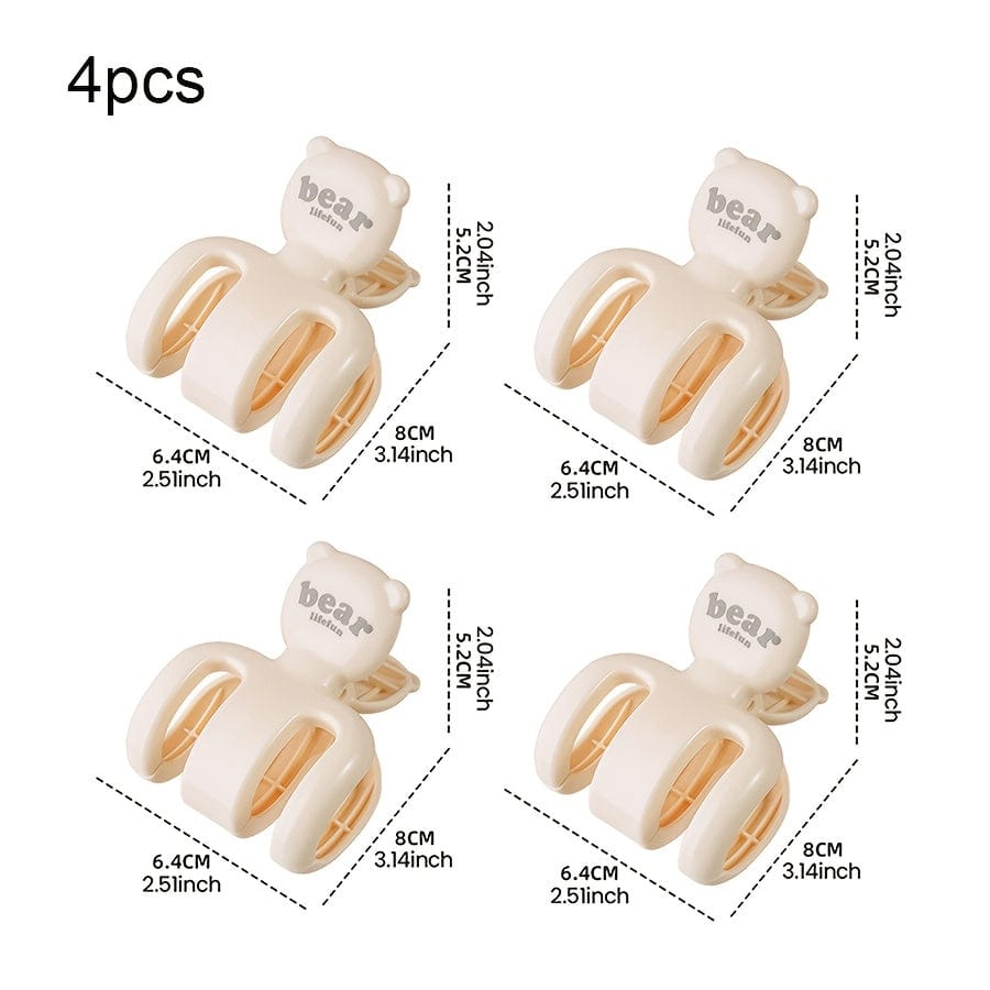 MOD 2/4/6/8pcs Large Windproof Clip, Strong Windproof Quilt Clip, Durable PP Material, Beach Towel Clip, Beach Chair Plastic Clip, Cruise Chair, Heavy Duty Clothes Fixing Hanger, Clothes Pins 4pcs / Cream