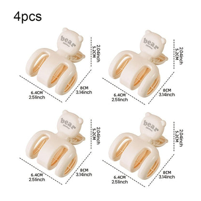 MOD 2/4/6/8pcs Large Windproof Clip, Strong Windproof Quilt Clip, Durable PP Material, Beach Towel Clip, Beach Chair Plastic Clip, Cruise Chair, Heavy Duty Clothes Fixing Hanger, Clothes Pins 4pcs / Cream