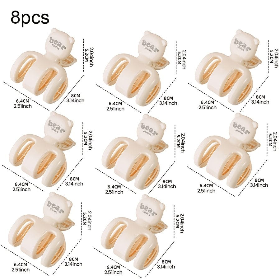 MOD 2/4/6/8pcs Large Windproof Clip, Strong Windproof Quilt Clip, Durable PP Material, Beach Towel Clip, Beach Chair Plastic Clip, Cruise Chair, Heavy Duty Clothes Fixing Hanger, Clothes Pins 8pcs / Cream