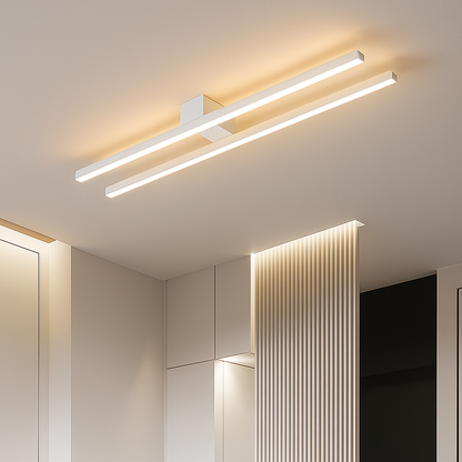 Plafonnier design industriel LED barre lumineuse TRAVE