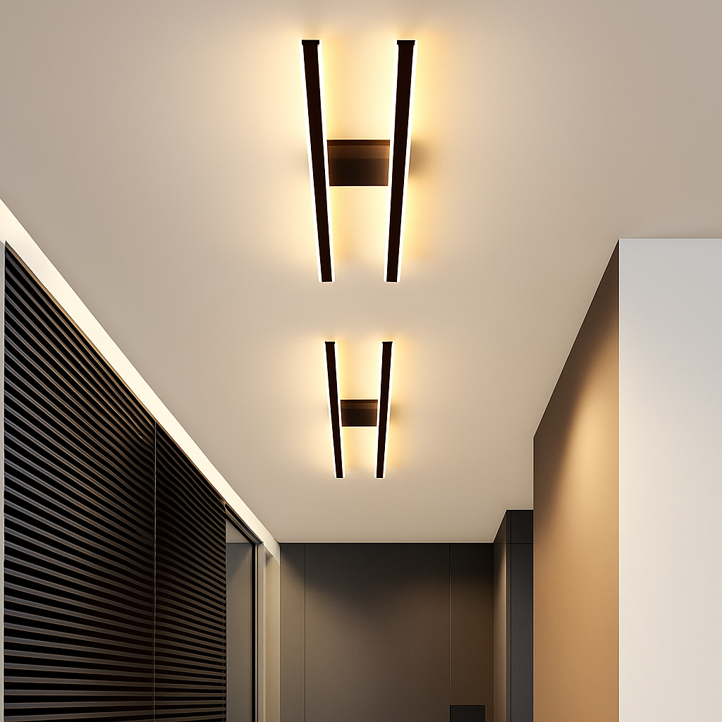 Plafonnier design industriel LED barre lumineuse TRAVE