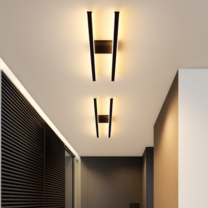 Plafonnier design industriel LED barre lumineuse TRAVE