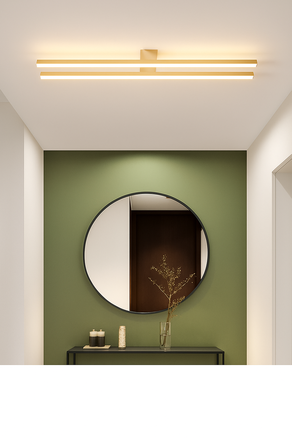 Plafonnier design industriel LED barre lumineuse TRAVE