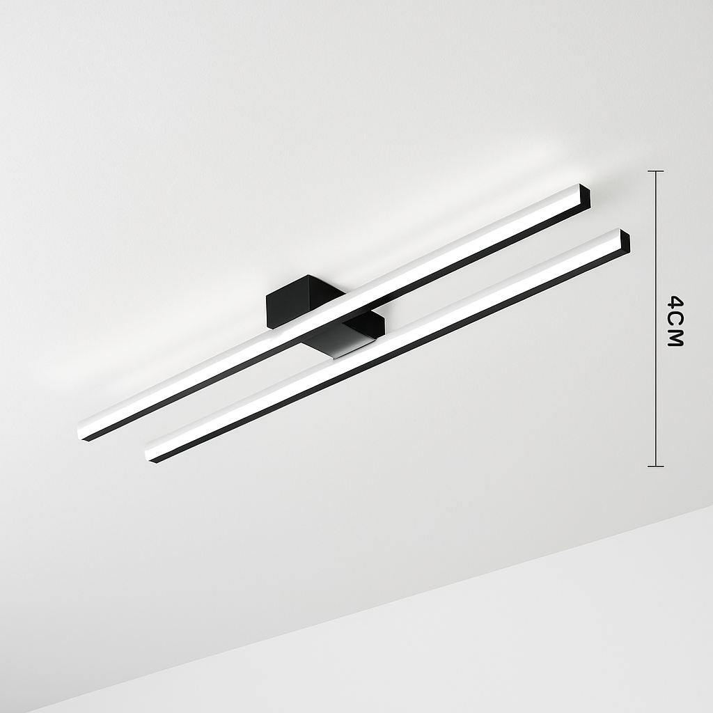 Plafonnier design industriel LED barre lumineuse TRAVE