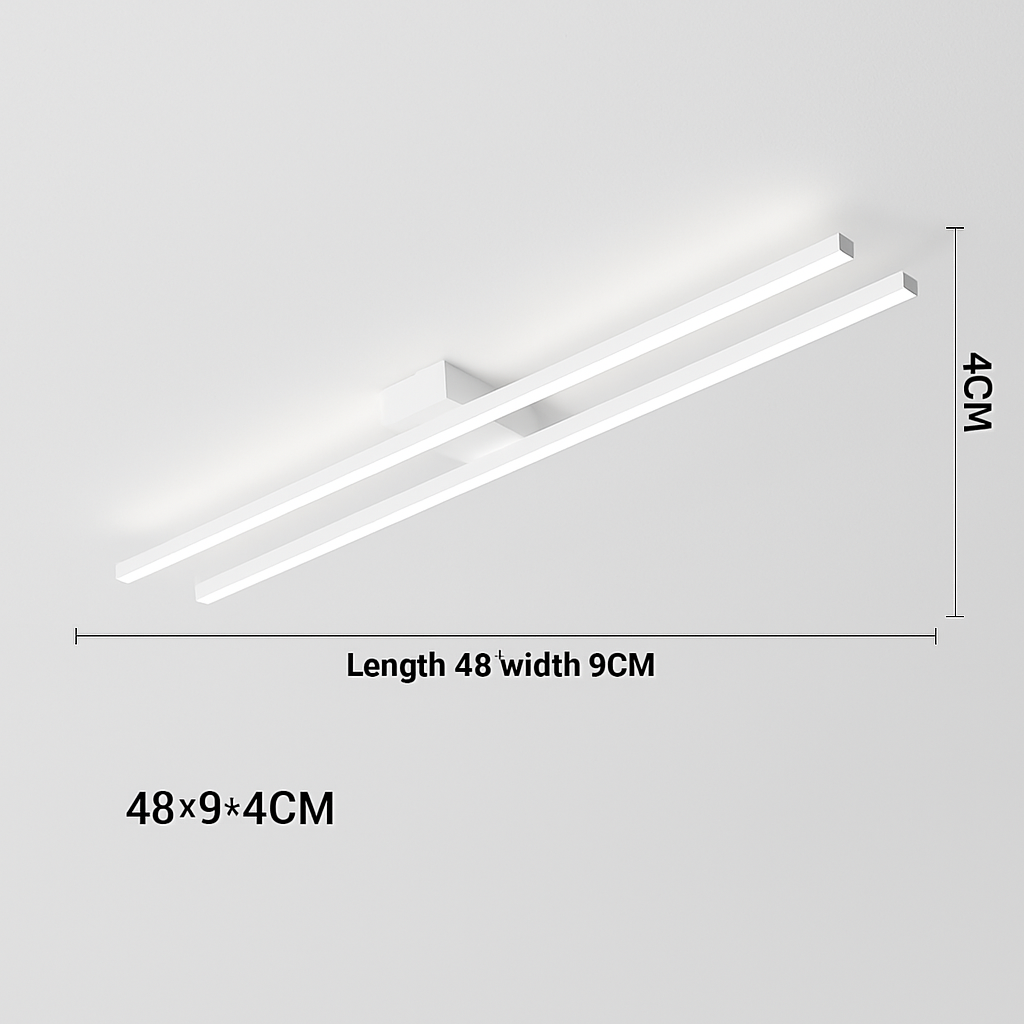 Plafonnier design industriel LED barre lumineuse TRAVE