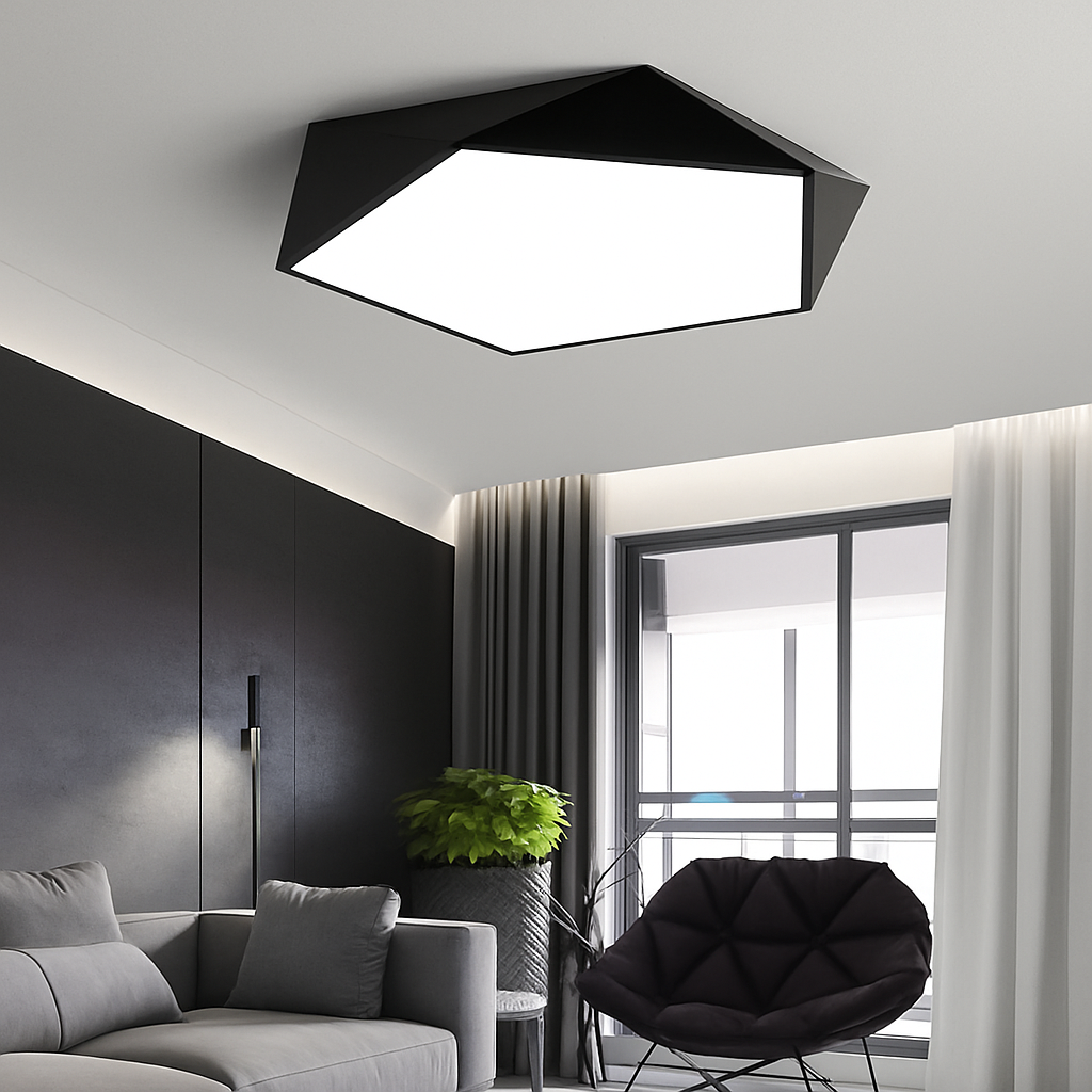 Plafonnier design LED géométrique de couleur POLIGONO