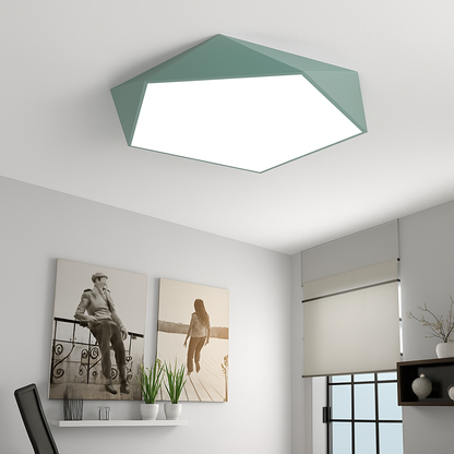Plafonnier design LED géométrique de couleur POLIGONO