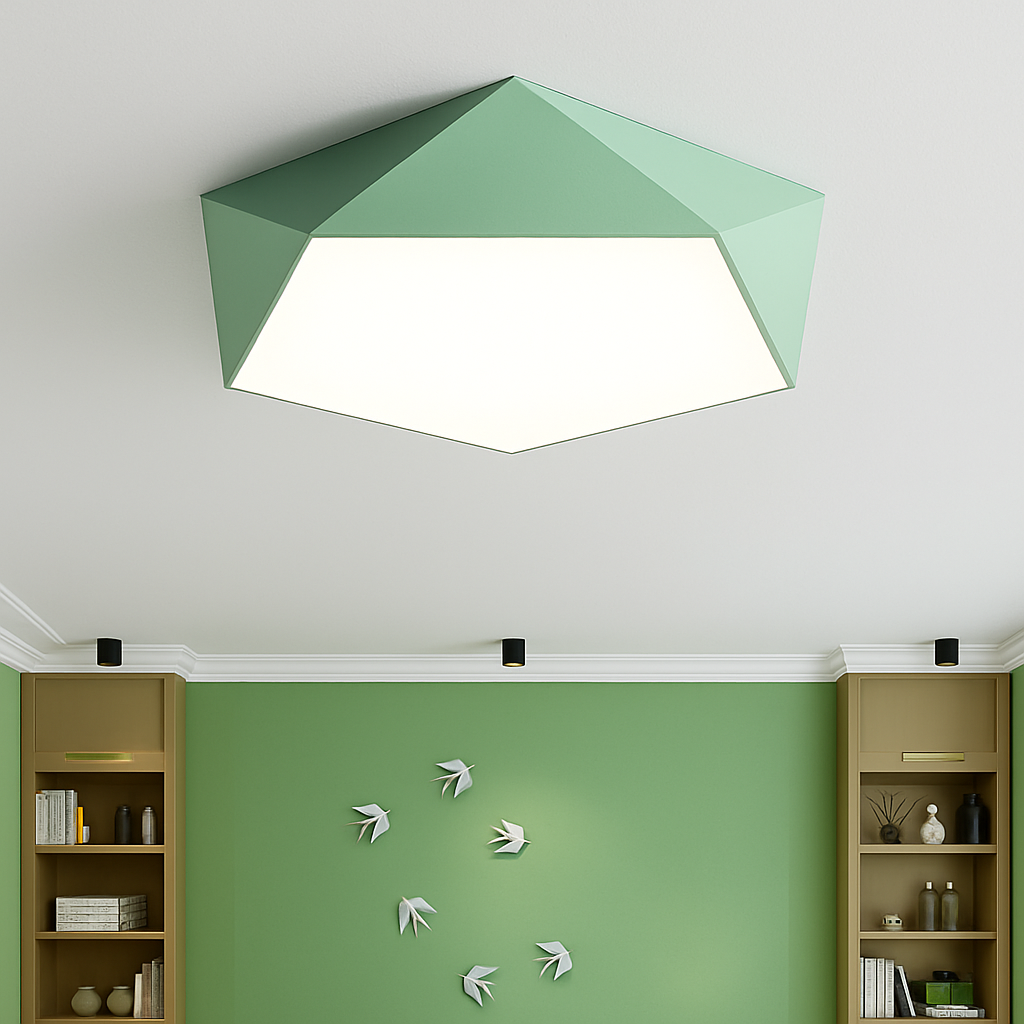 Plafonnier design LED géométrique de couleur POLIGONO