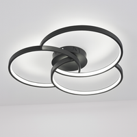 Plafonnier design LED rosace trois cercles TRIFORA