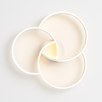 Plafonnier design LED rosace trois cercles TRIFORA