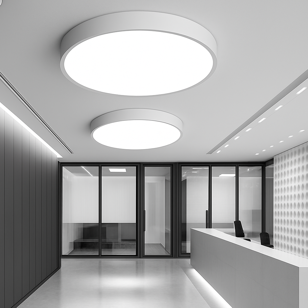 Plafonnier LED design arrondi et plat TONDO