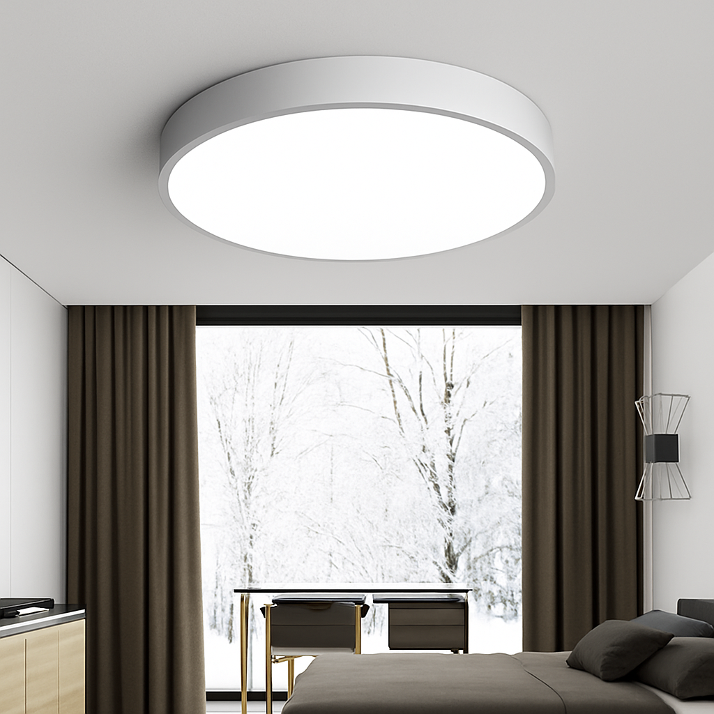 Plafonnier LED design arrondi et plat TONDO
