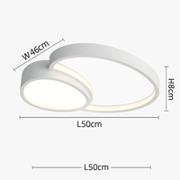Plafonnier LED décoratif noir et blanc DUALIS