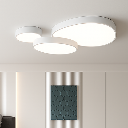 Plafonnier LED décoratif noir et blanc DUALIS