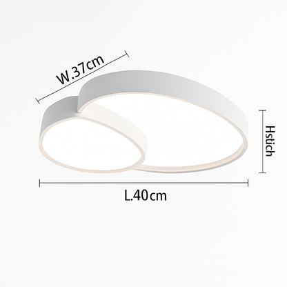 Plafonnier LED décoratif noir et blanc DUALIS