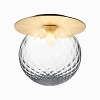 Plafonnier LED rond doré boule en verre AUREOLA