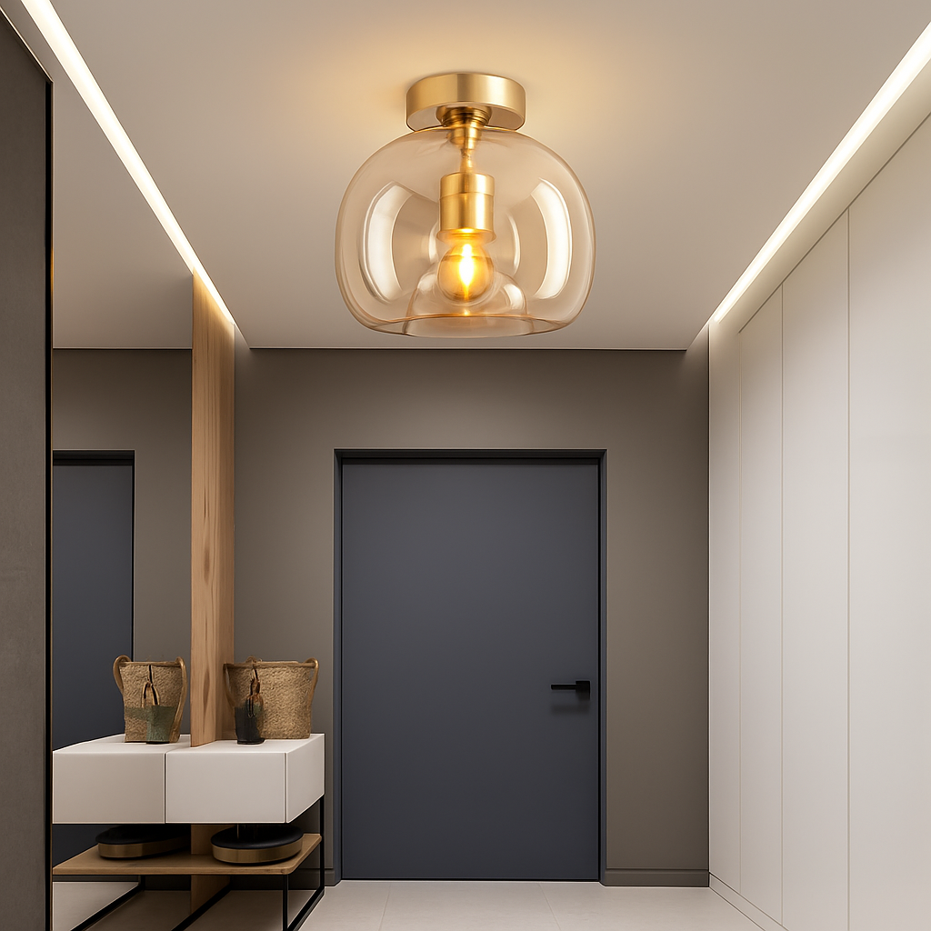 Plafonnier LED en verre design moderne VETRARIA