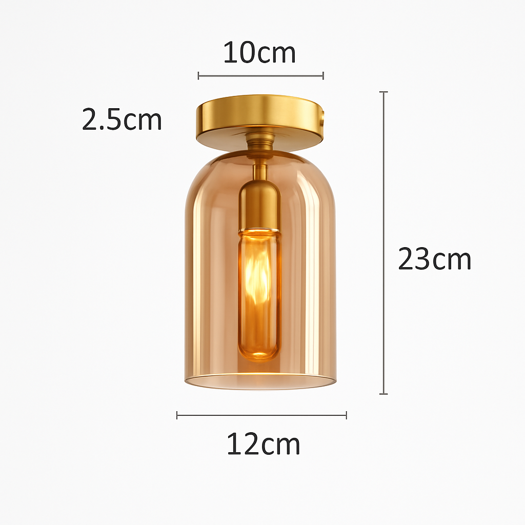 Plafonnier LED en verre design moderne VETRARIA