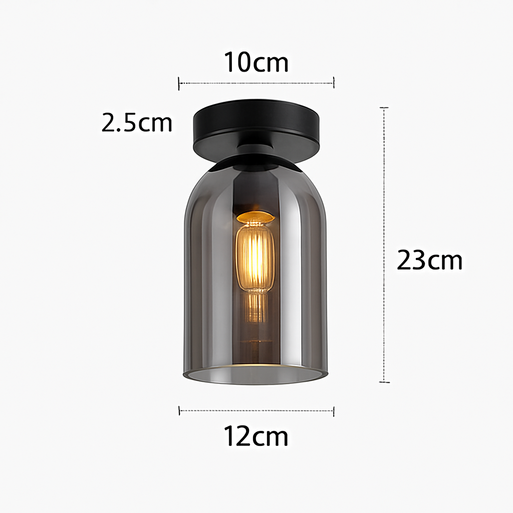 Plafonnier LED en verre design moderne VETRARIA