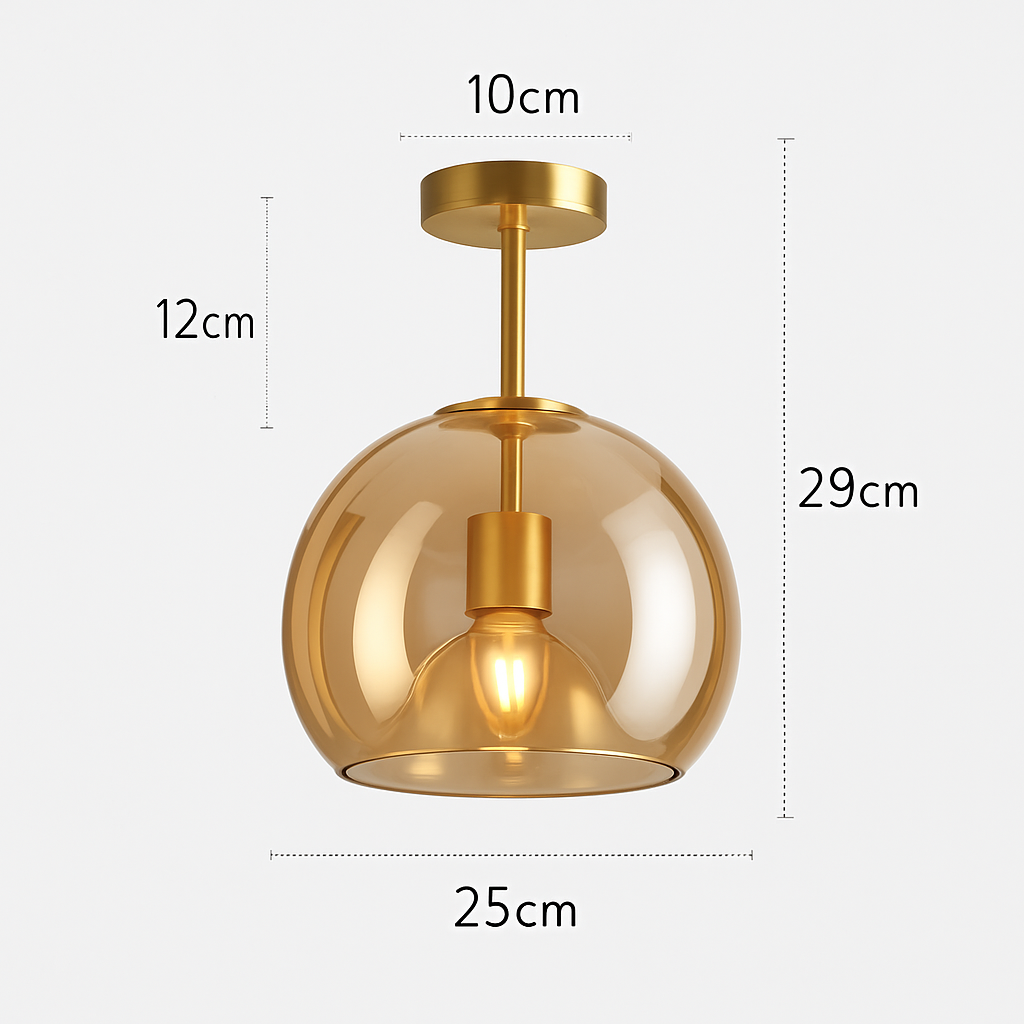 Plafonnier LED en verre design moderne VETRARIA
