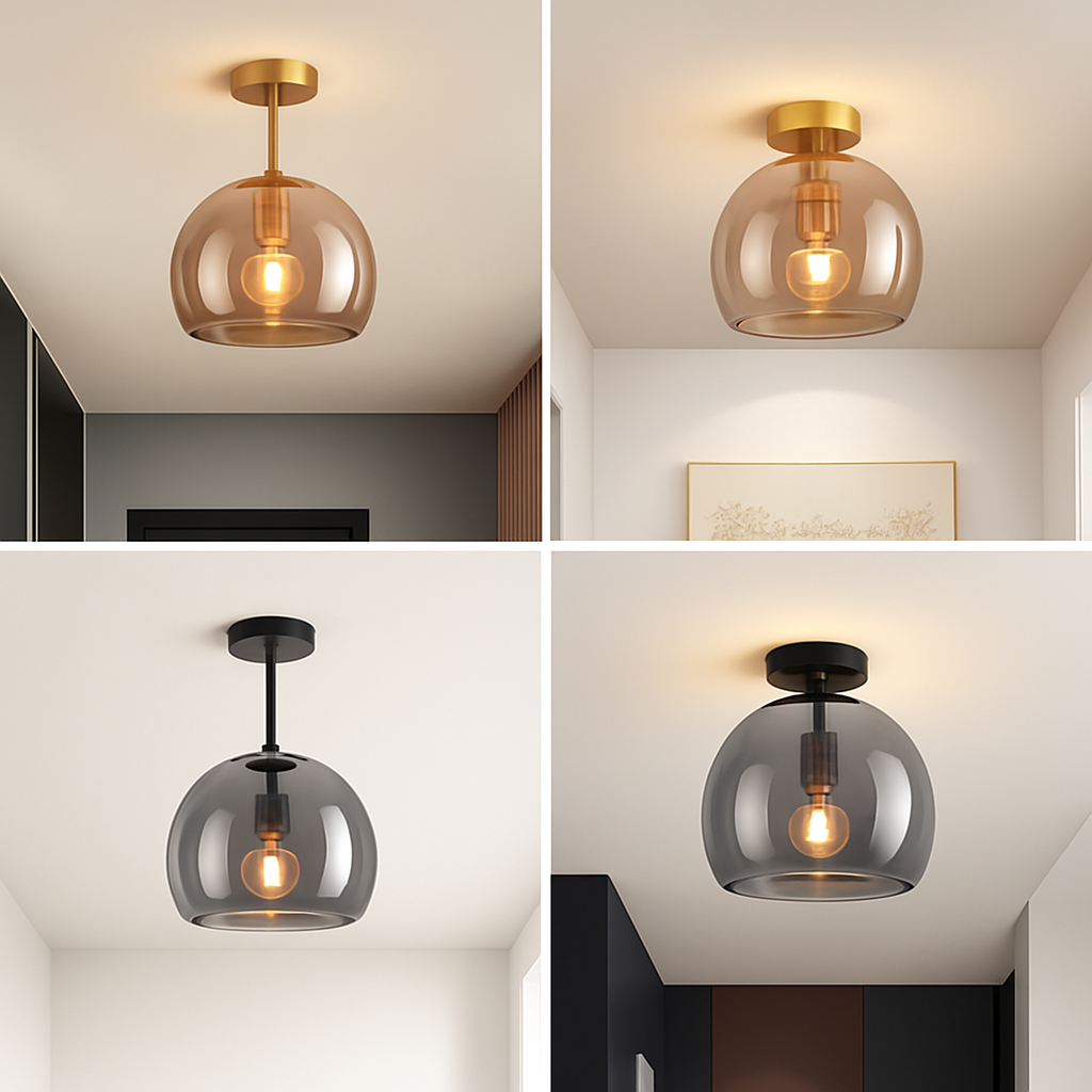 Plafonnier LED en verre design moderne VETRARIA