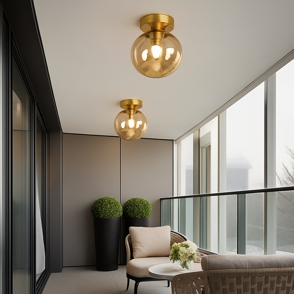 Plafonnier LED en verre design moderne VETRARIA