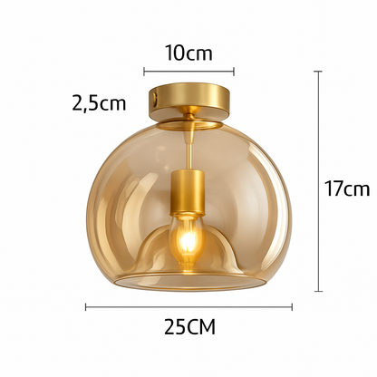 Plafonnier LED en verre design moderne VETRARIA
