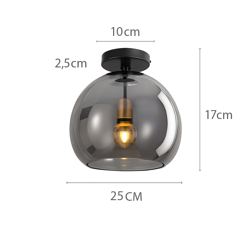 Plafonnier LED en verre design moderne VETRARIA