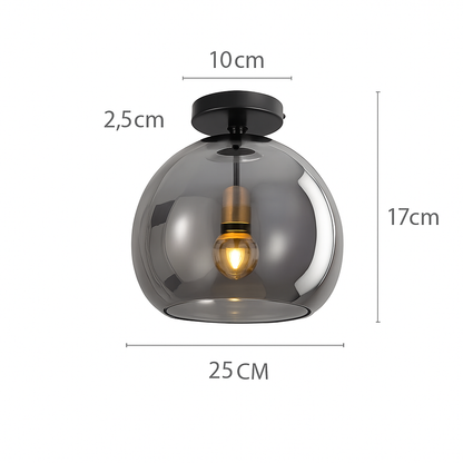 Plafonnier LED en verre design moderne VETRARIA