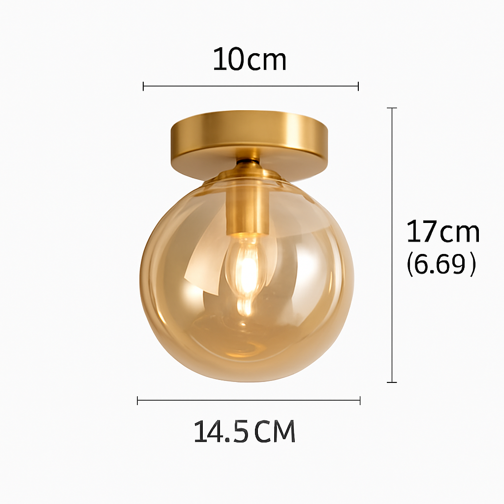Plafonnier LED en verre design moderne VETRARIA