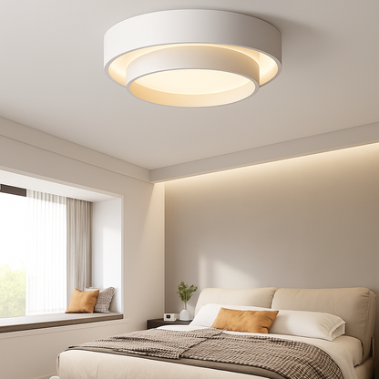 Plafonnier rond moderne LED finition chromée CANDIDA