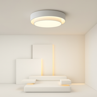 Plafonnier rond moderne LED finition chromée CANDIDA