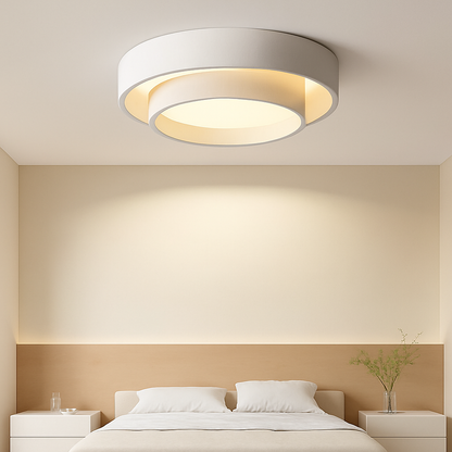 Plafonnier rond moderne LED finition chromée CANDIDA