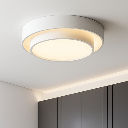 Plafonnier rond moderne LED finition chromée CANDIDA