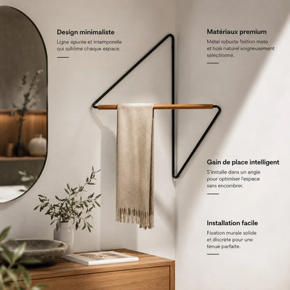 Portant d'angle coin bois moderne grenier