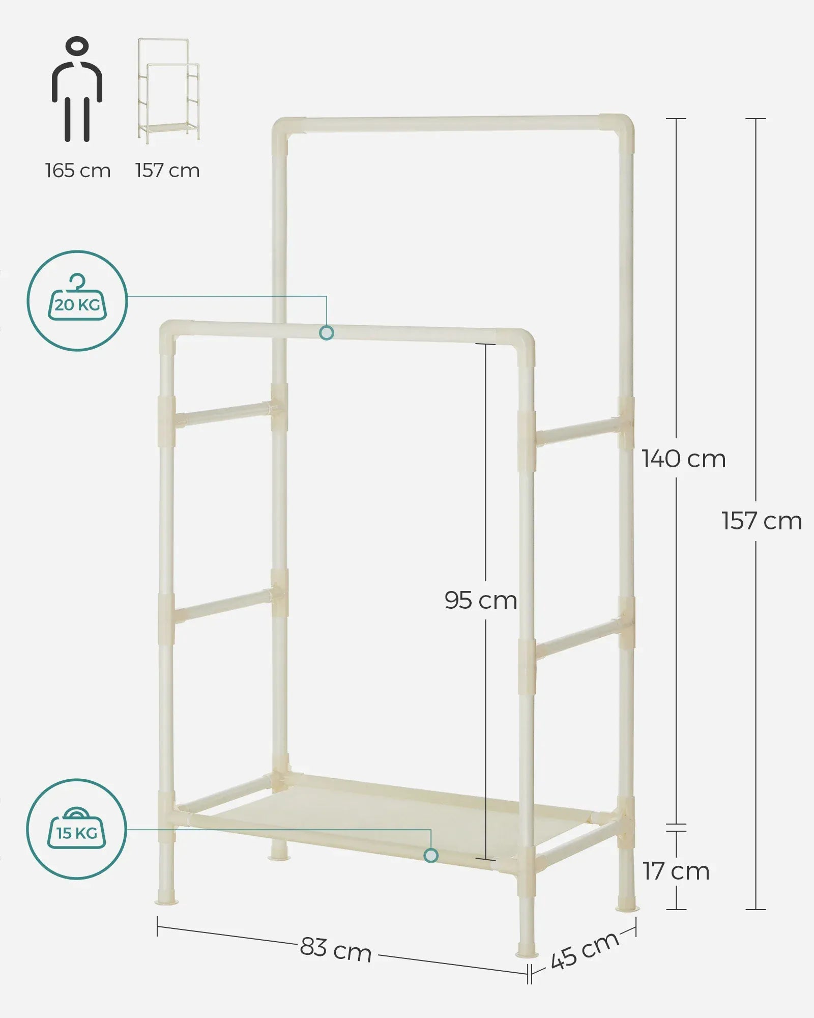 Portant Blanc - Ranger vos vêtements avec élégance Blanc