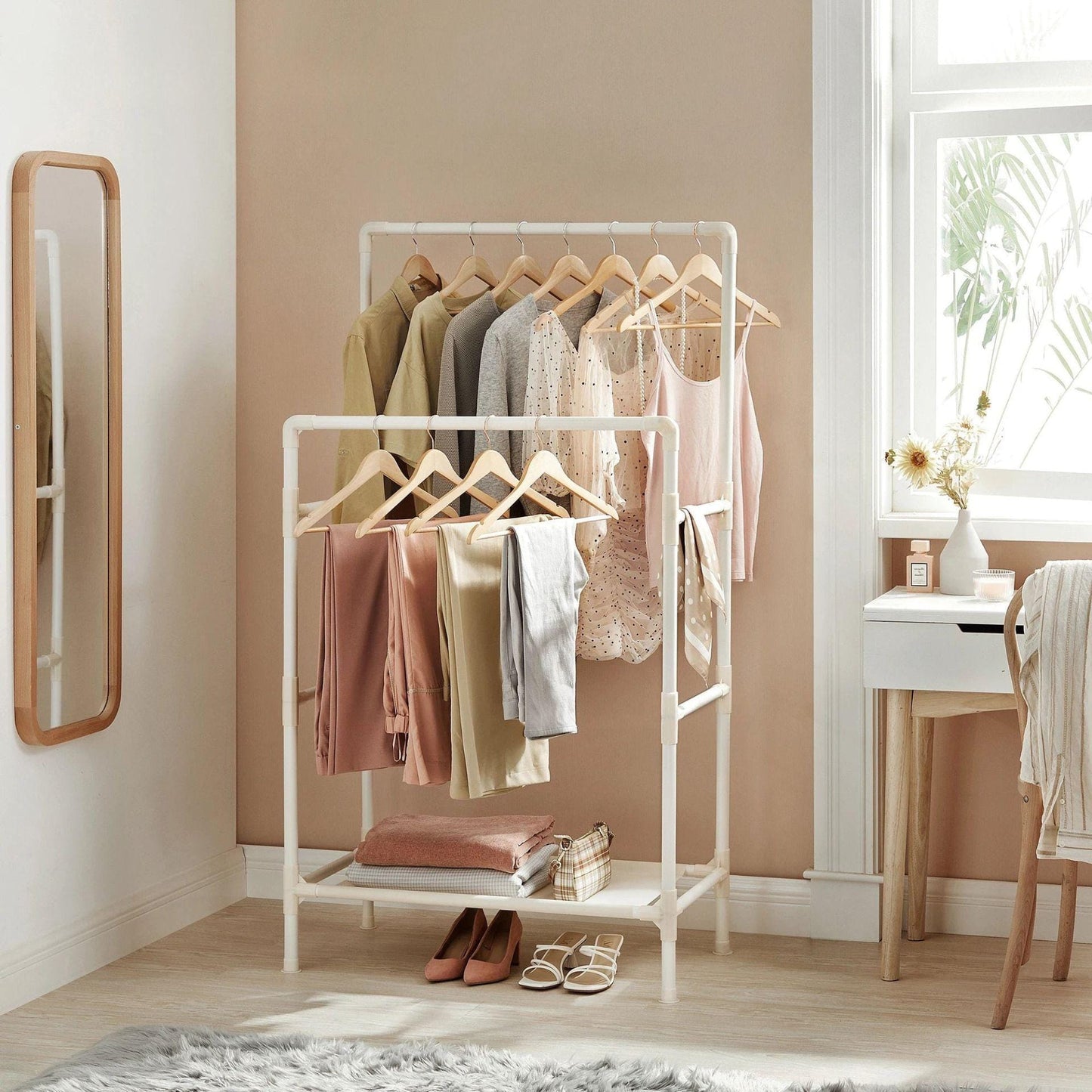 Portant Blanc - Ranger vos vêtements avec élégance Blanc