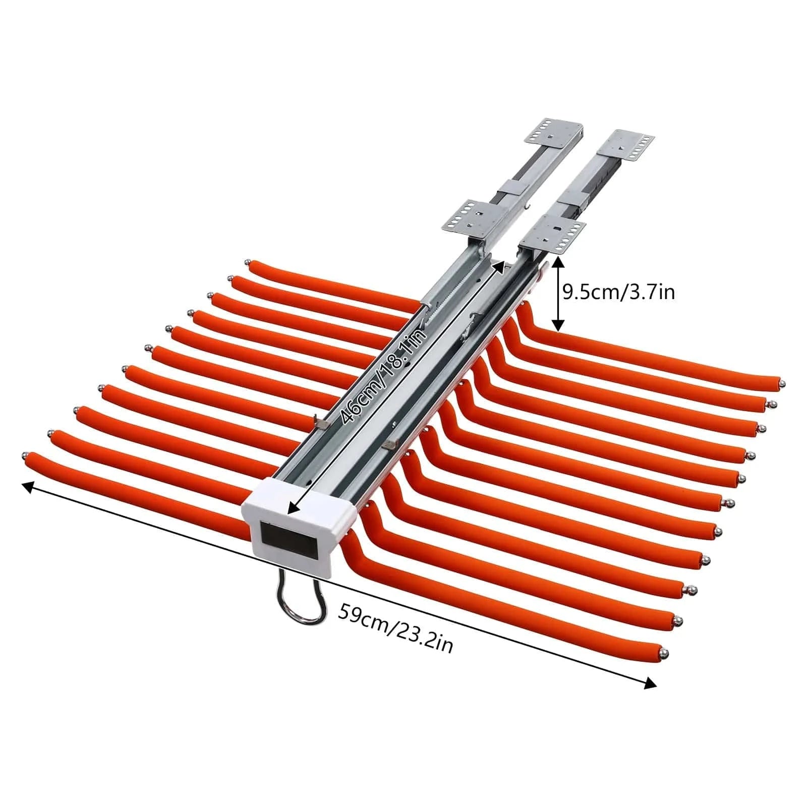 Portant pantalons – coulissant 22 tiges rangement dressing Orange